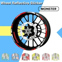 for ducati monster 696 797 821 motorcycle reflective decals wheels moto rim stickers decoration protection rim sticker