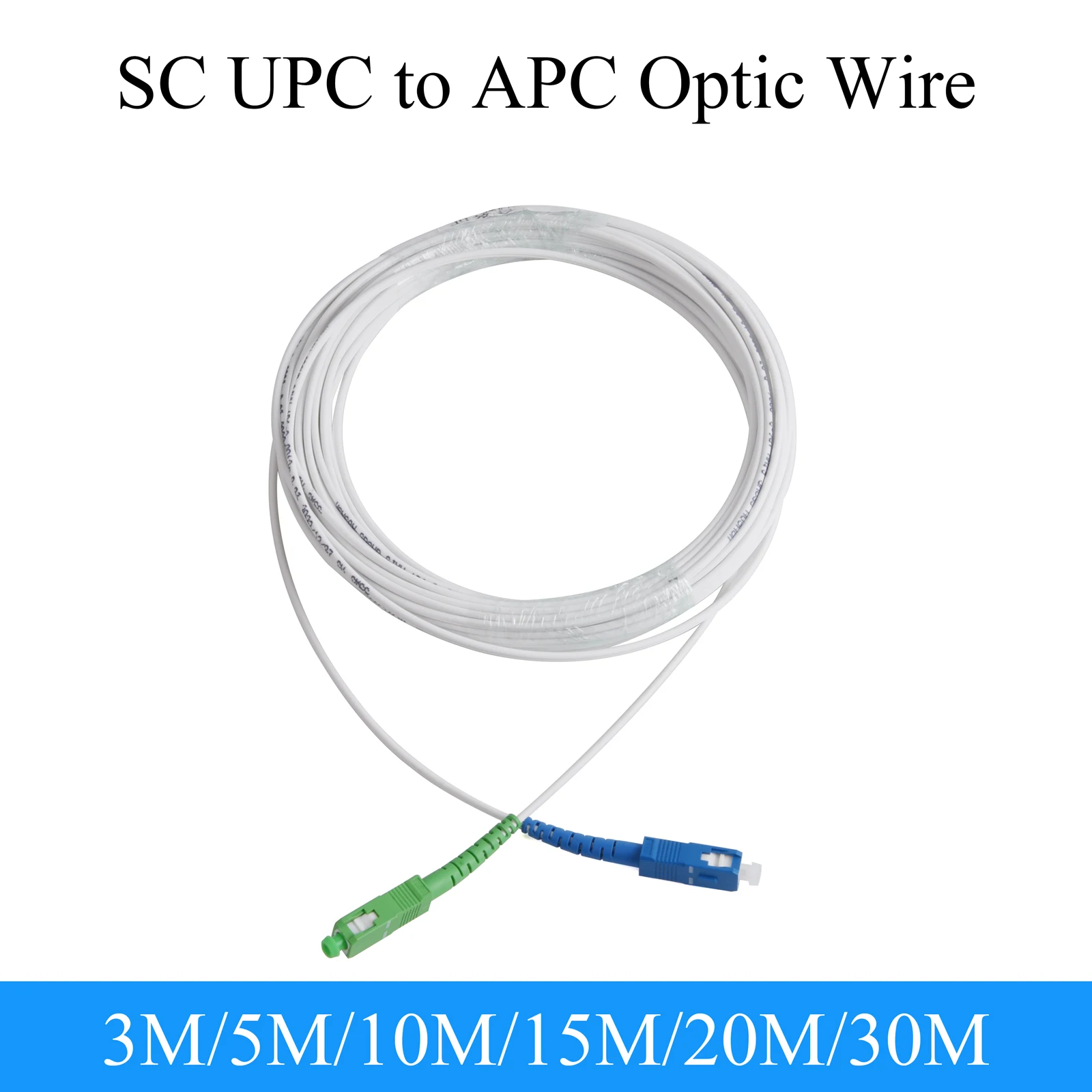 Cavo In Fibra Ottica Upc Sc A Apc Sc Cavo Di Prolunga Per Interni Monomodale Ottico Convertitore Simplex Patch Cord 3M/5M/10M/15M/20M/30M