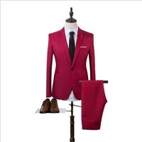 mens suits sets 2 pcs slim fit coats tuxedos groom groomsman formal work casual