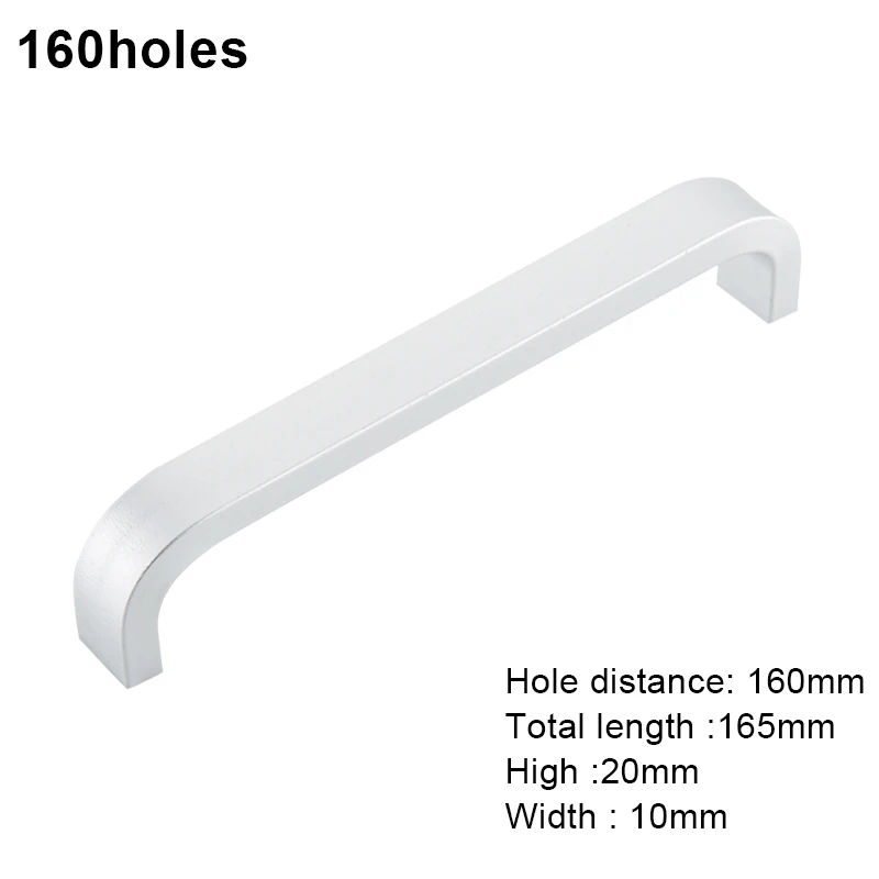 

Aluminum Long Knob Cabinet Furniture Door Handles Knobs Bedroom Closet Dresser Kitchen Drawer Pulls 1pc Handle Knob Puller MIK