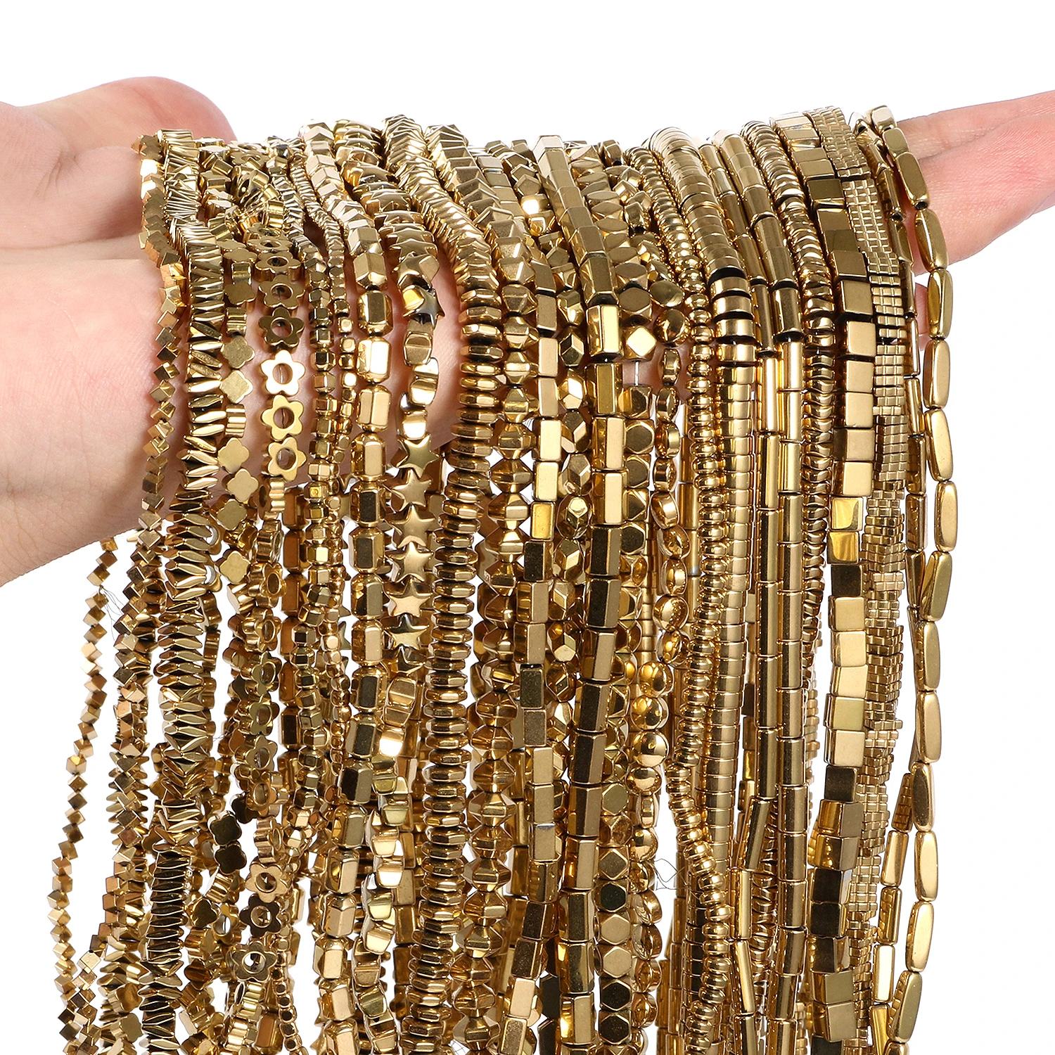 

Бусины Из Гематита и натурального камня, цветное удержание, позолоченное сердце, бриллиантовый браслет 15 дюймов