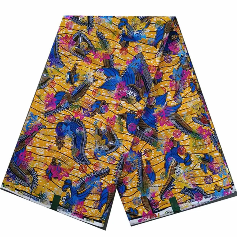 

Veritable Hollandais Super-W Guaranteed Super Real Wax Print Fabric Dutch Pagne Dress Super Grand Gold Wax 100% Cotton VLW0272