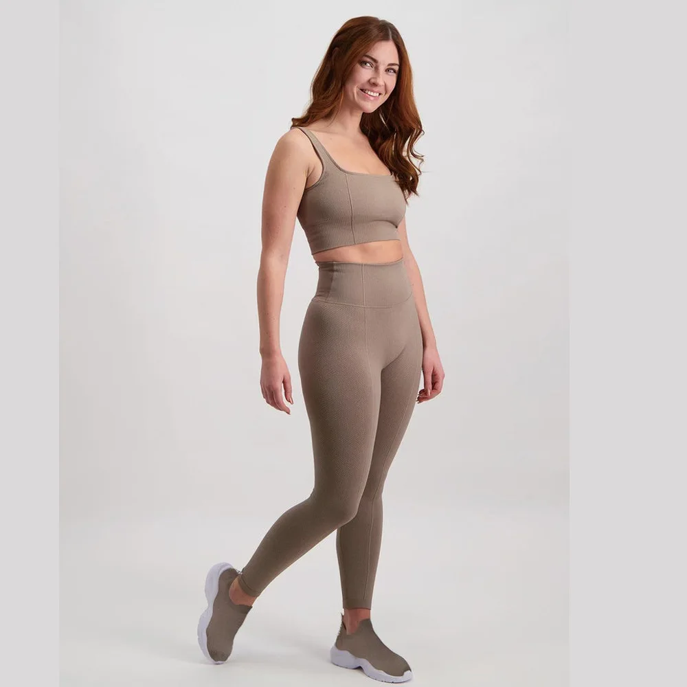 

Seamless Knitted Yoga Clothes Suit for Women Sports Beautiful Back Bra High Waist Hip Lift Fitness Pants Female Workout Clothing