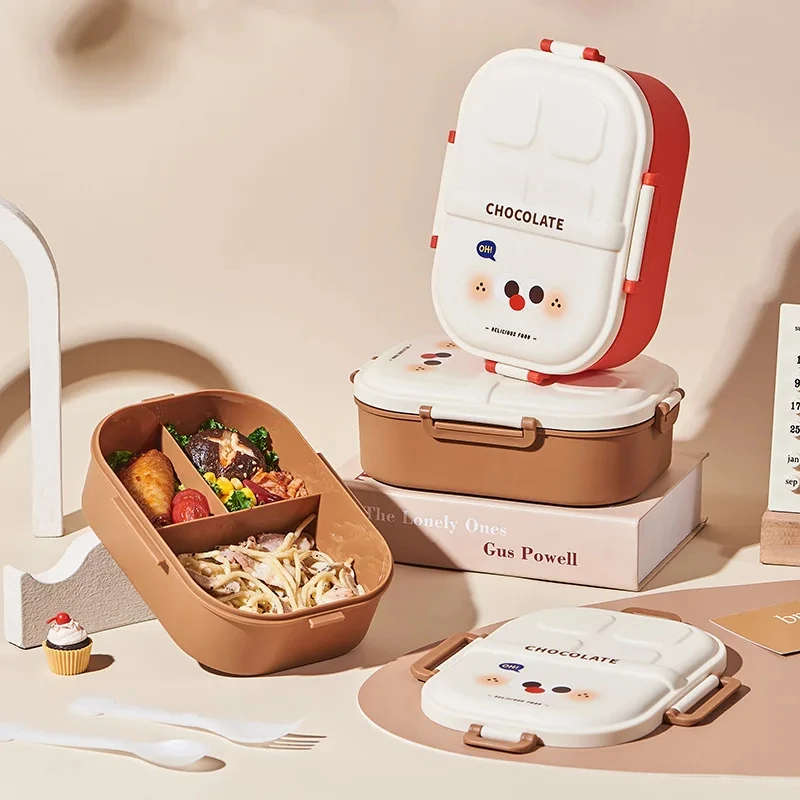 Ланч-бокс С Героями Мультфильмов Для Девочек 3 Пакетами Сэндвичей И Нагревом.