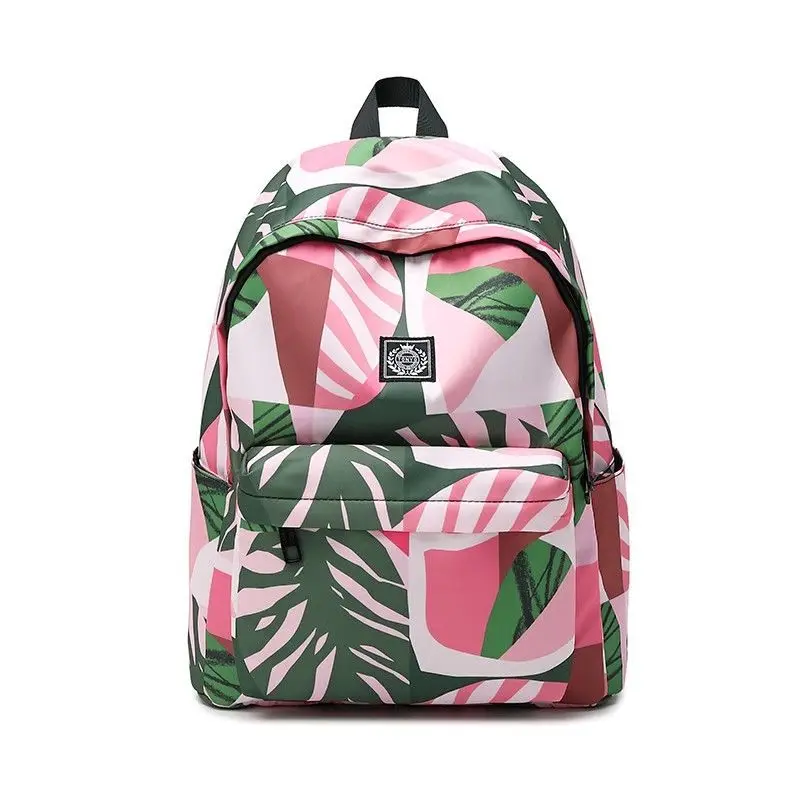 New fashion trend Printed backpack women's schoolbag ins Korean travel daypack back pack college school student book bag satchel