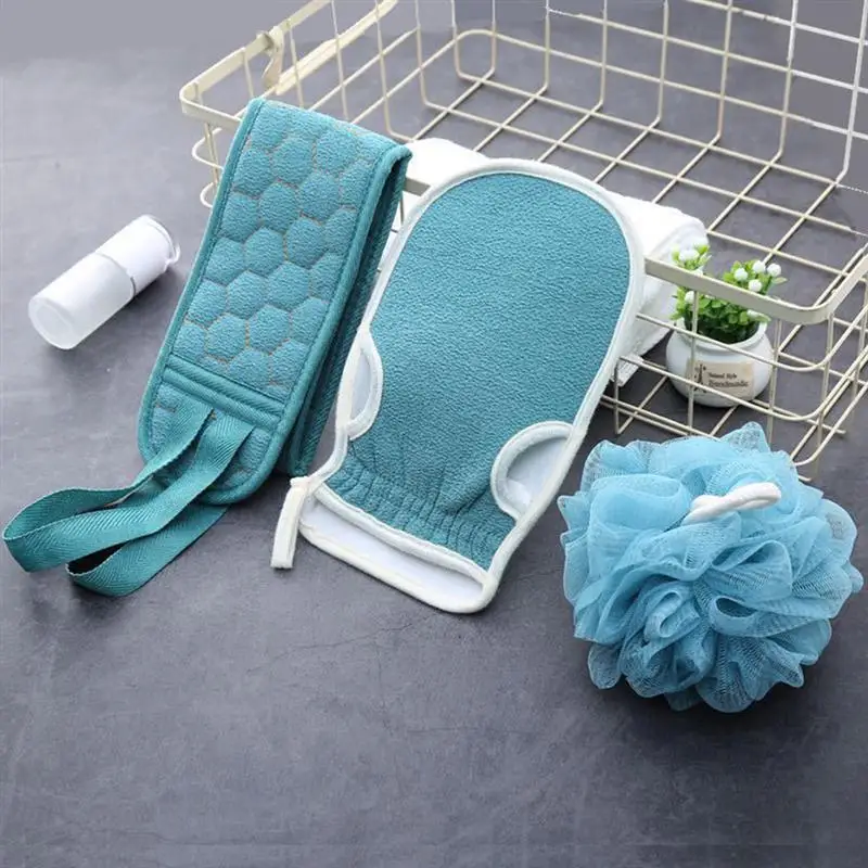 

1 Set Bath Towels Household Bath Supply Washcloth Rub Ball Pull Back Strip Rub Back Belt Bath Towel For Home Bathroom