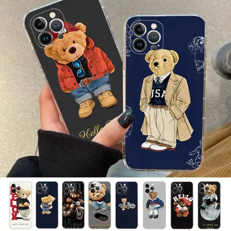 

Baron Filou Bear Phone Case For iPhone 8 7 6 6S Plus X SE 2020 XR XS 14 11 12 13 Mini Pro Max Mobile Case