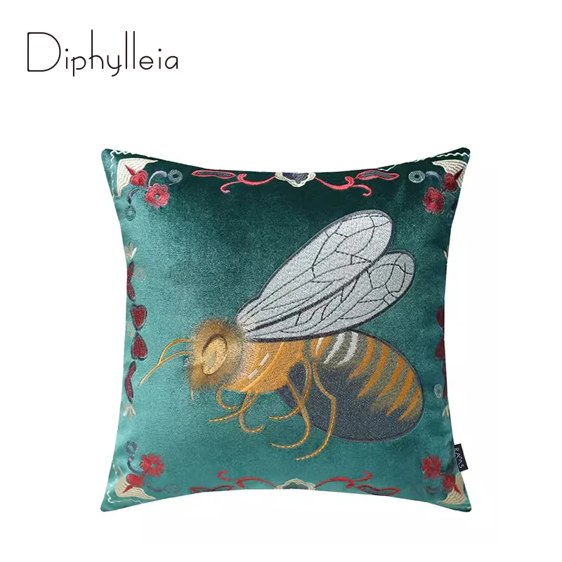 Diphylleia Новинка планшетов для гостиной дивана сада ретро пчелы насекомые вышивка