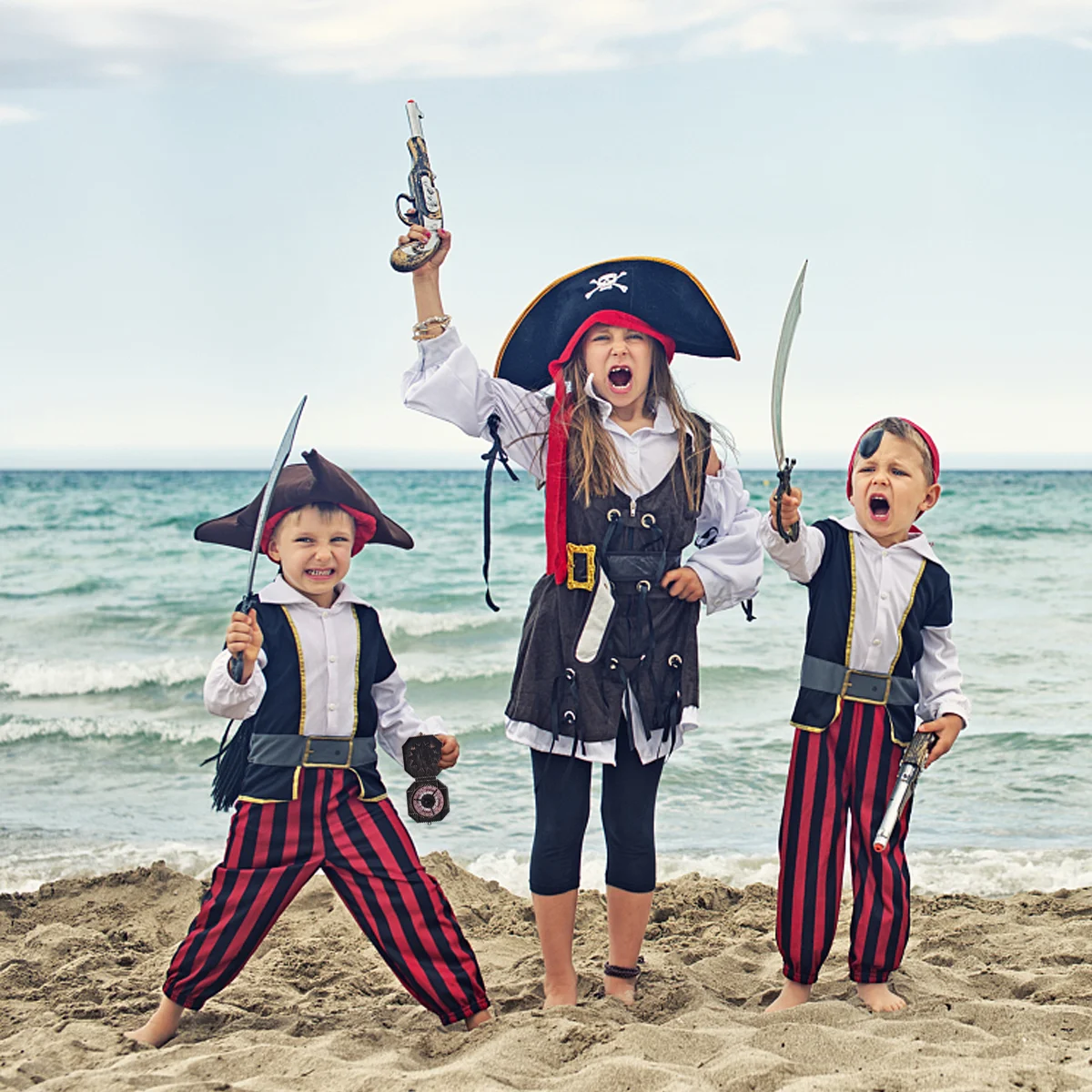 

10 Pcs Pirate Cosplay Costumes Compass Party Favors Bulk Toy Toddler Kids Outdoors Adventure Captain Jack Role Pocket