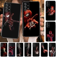 cool spiderman hero phone case hull for samsung galaxy a70 a50 a51 a71 a52 a40 a30 a31 a90 a20e 5g a20s black shell art cell cov