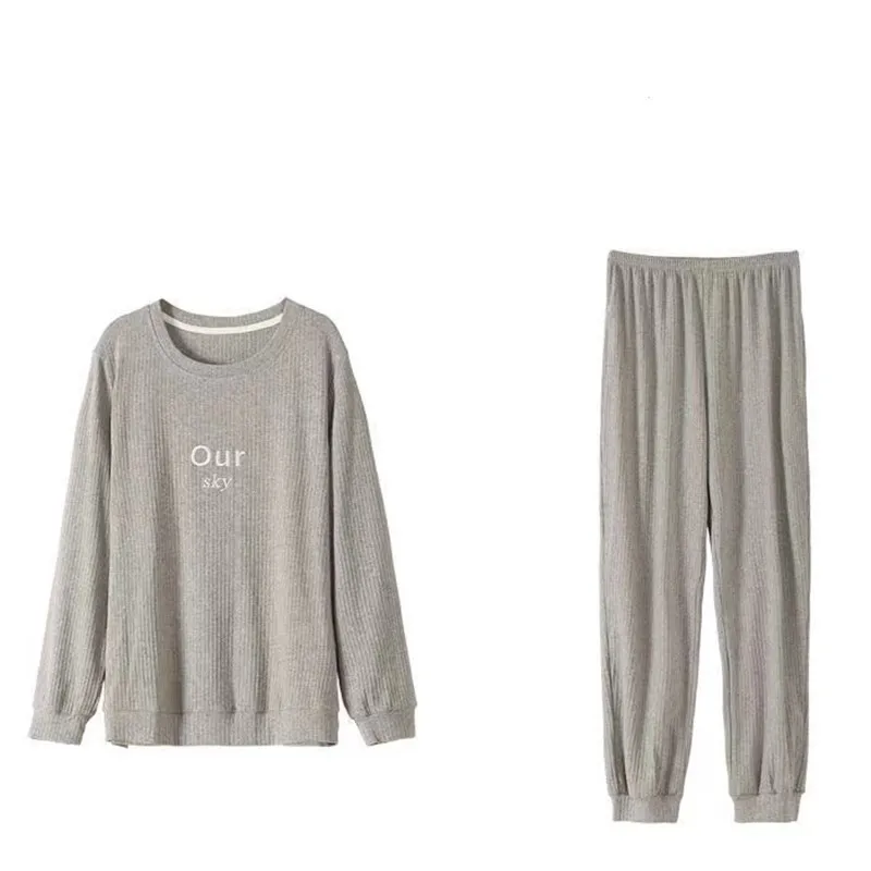 Women Sleepwear Suit Autumn Cotton Long Sleeve Pajamas Loose 2 Piece Set Home Clothes Homewear Long-Sleeved Trousers Nightwe