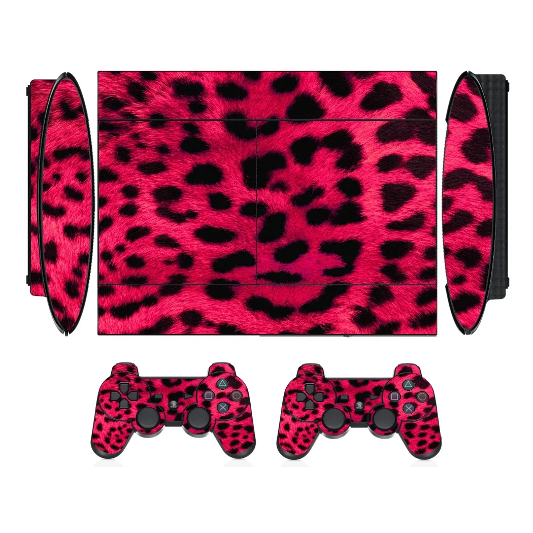 Animal Pattern Vinyl Skin Sticker Protector for Sony PS3 Super Slim and 2 Controller Skins Stickers