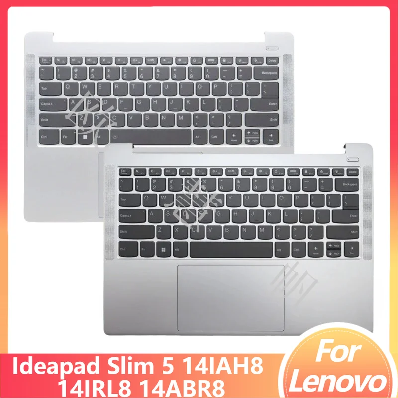 Фото Новая верхняя крышка (палмрест) для ноутбука Lenovo Ideapad Slim 5 14IAH8 IRL8 ABR8 с клавиатурой US/SP, артикул 5CB1L10834 №2