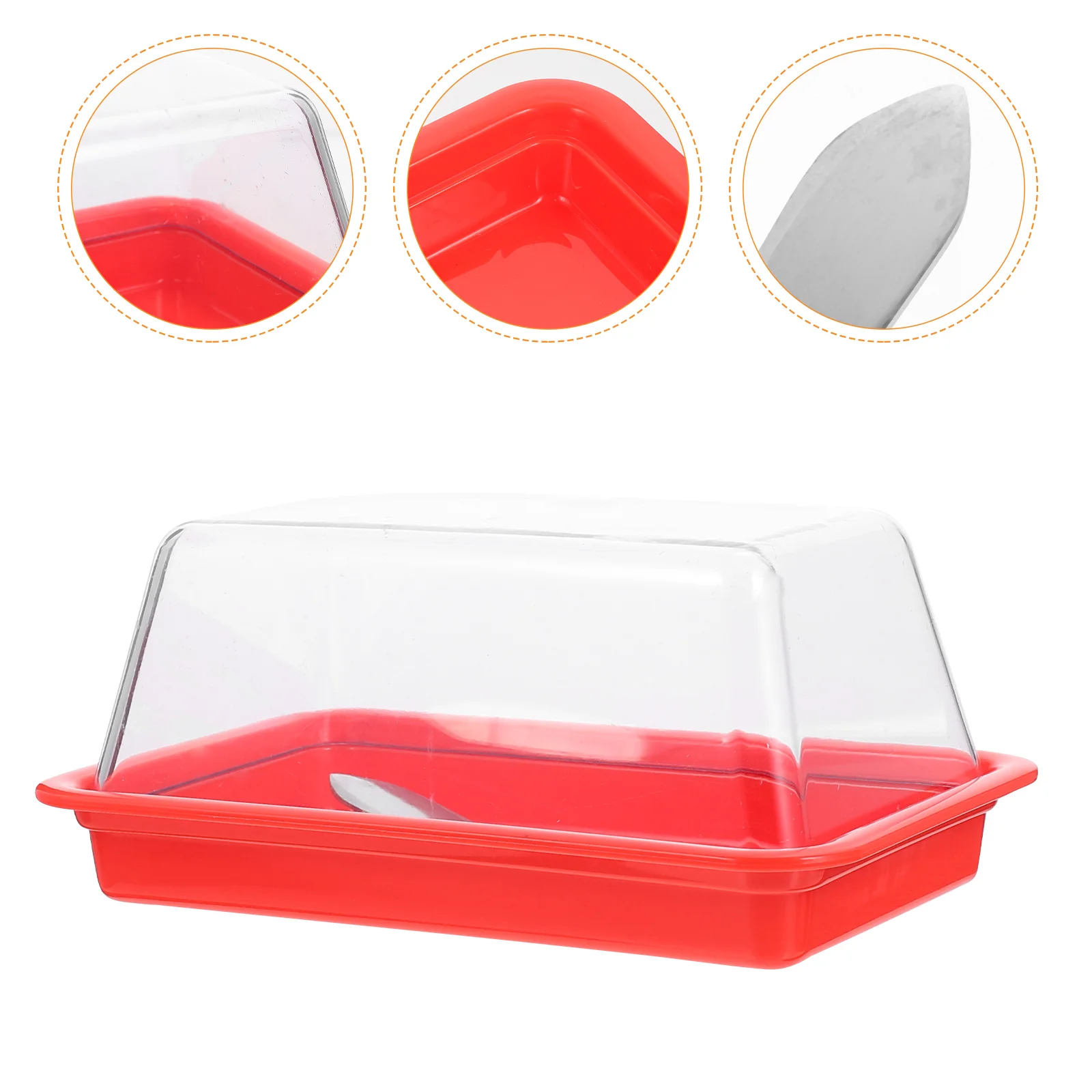 

Butter Dish Holder Cheese Dishescake Plate Container Tray Plasticbox Stick Fridge Dome Crock Server Saver Coveredcover Storage