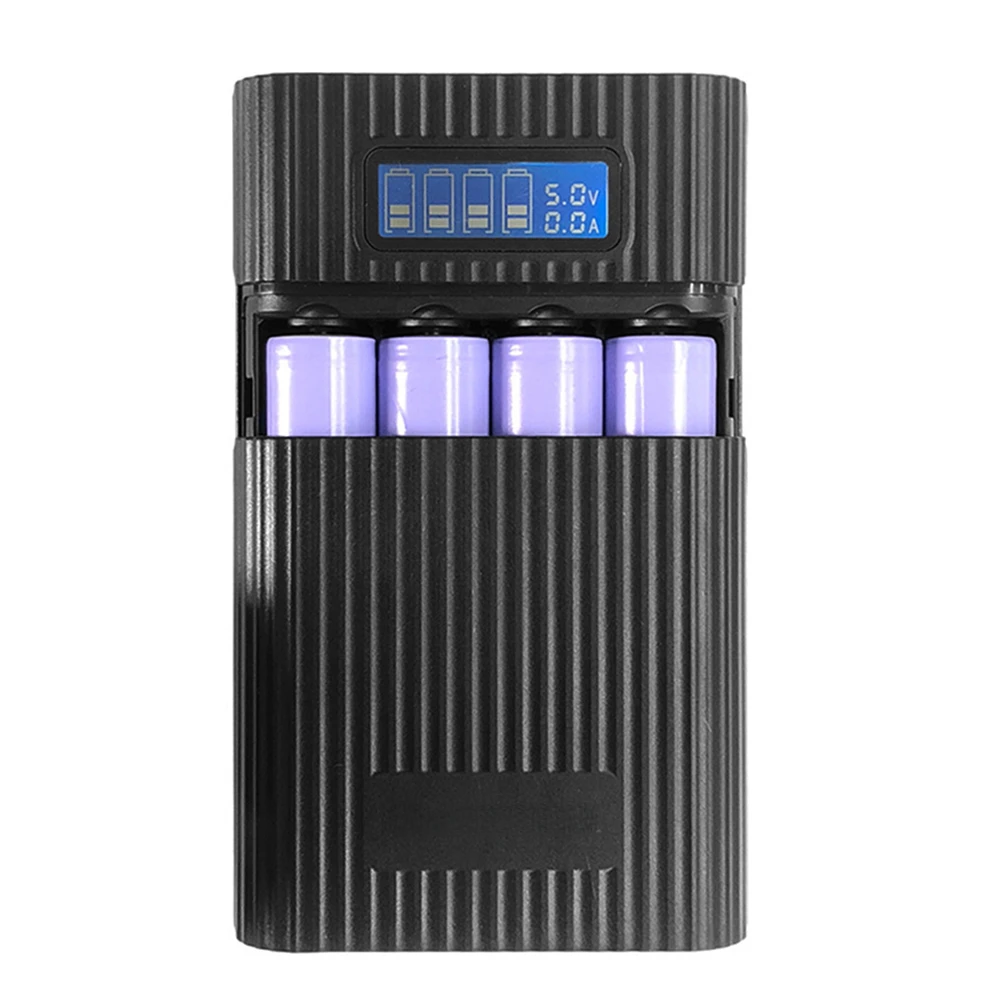 

Power Bank Case 4*18650 Battery Charge Storage Box 5V Dual USB Digital Display Charging Case For Smart Phones Battery Holder