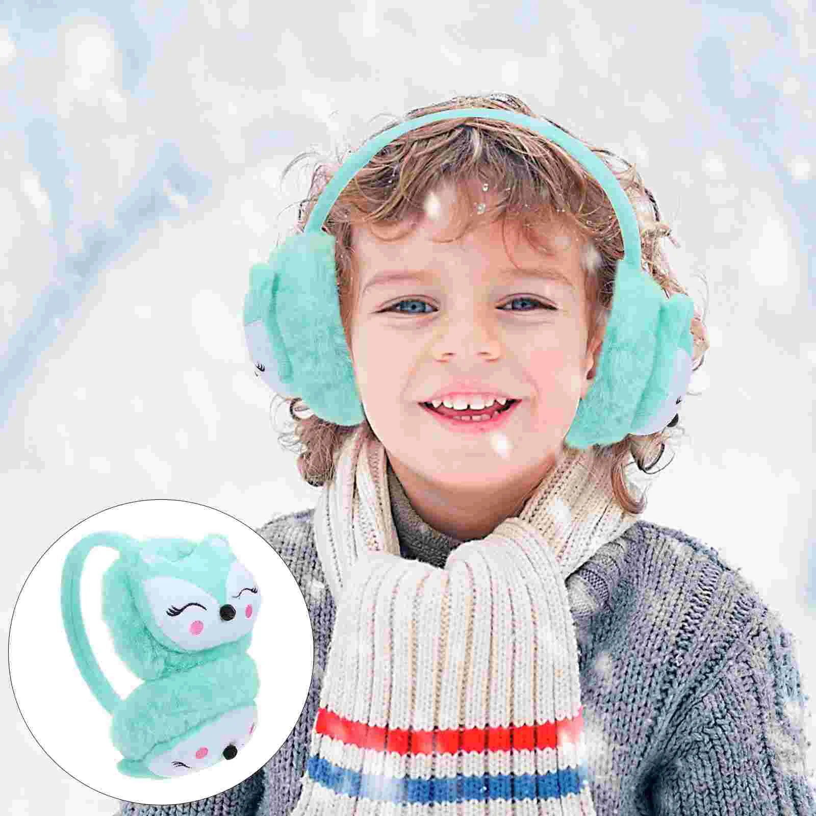 

Ear Winter Kids Earmuff Protector Earmuffs Warm Covers Warmer Outdoor Children Plush Animal Headband Warmers Cute Rabbit Fur