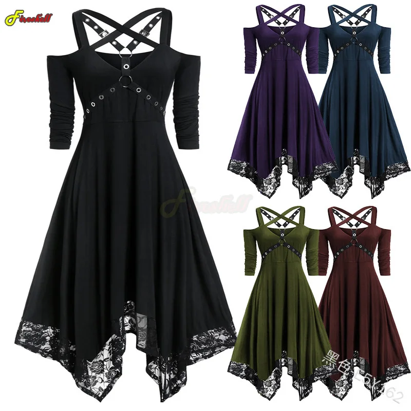 

Medieval Cosplay Halloween Costumes for Women Carnival Witch Victorian Dress Women Gothic Retro Court Plus Size Victoria Dress