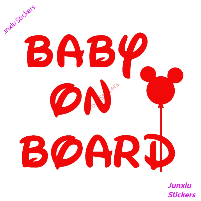 

Reflective Cartoon Graffiti Baby on Board Car Stickers and Decal Cover Scratches Motorcycle Bumper Window Accessories KK15*13cm