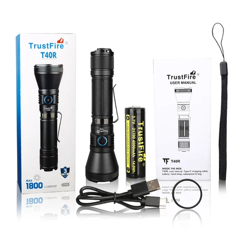 Тактический фонарик Trustfire T40R 1800 люмен