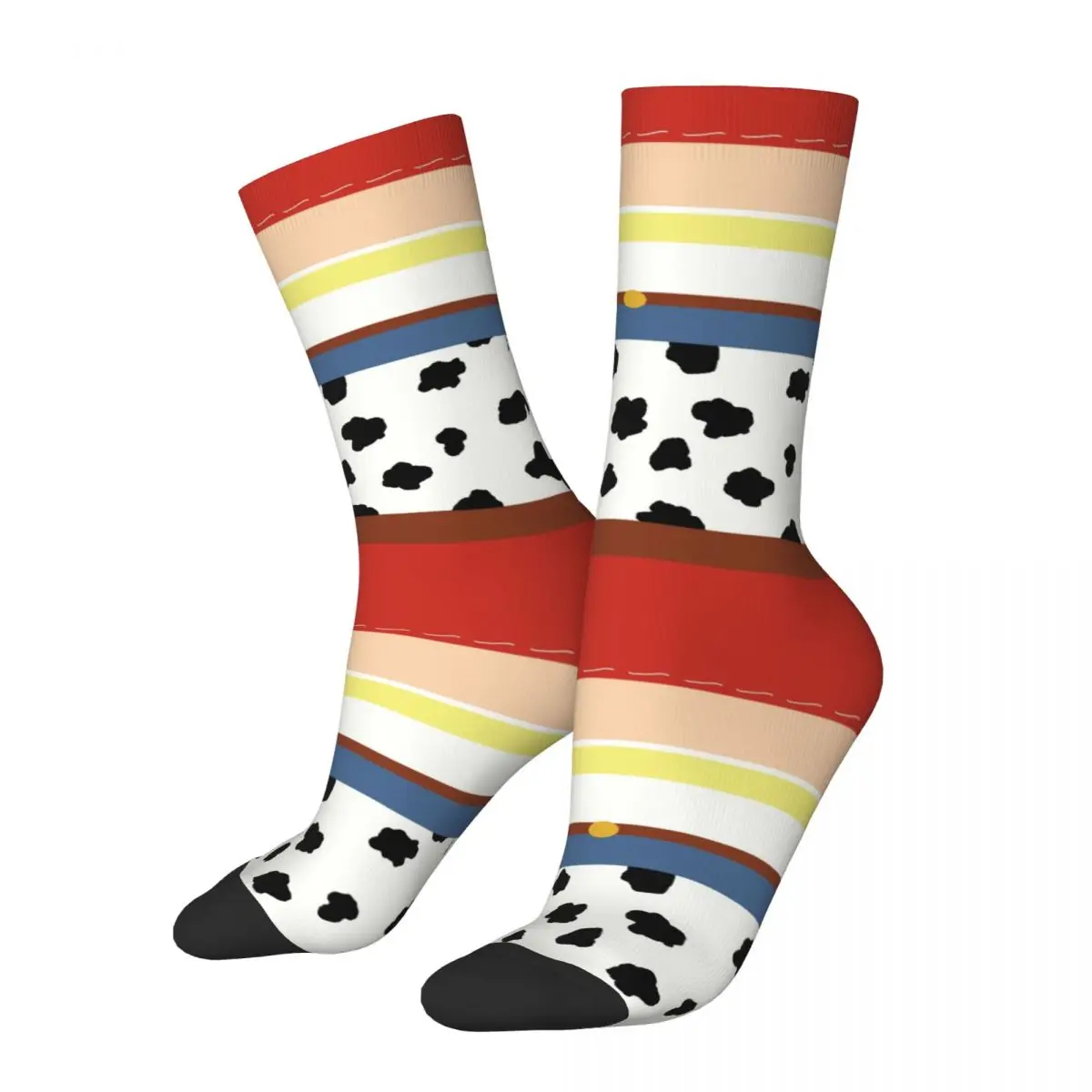 

Cartoon Yodeling Cowgirl Stuff Crew Socks Cozy Jessie High Quality Long Socks Cotton for Women's Birthday Present