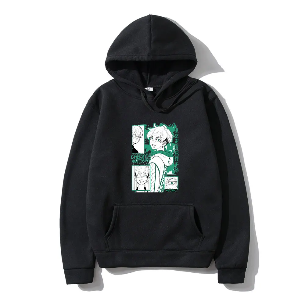 

Tokyo Revengers Chifuyu Matsuno New Classic Harajuku Comics Print Winter Long-sleeved Thick Loose Casual Man Oversized Hoodie