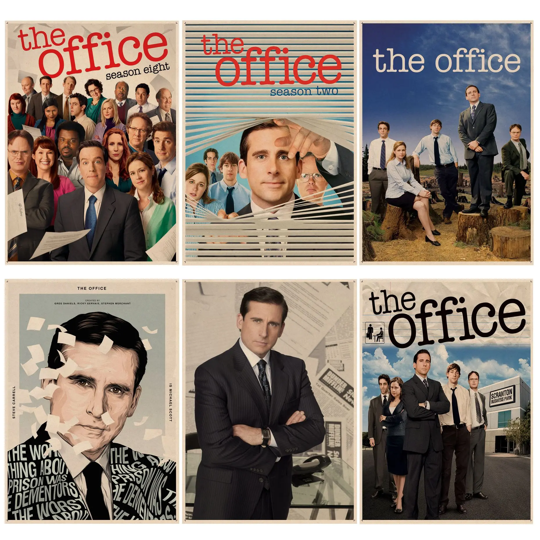 

Vintage TV Series The Office Friends DIY poster Kraft Paper Sticker Home Bar Cafe Posters Wall Stickers