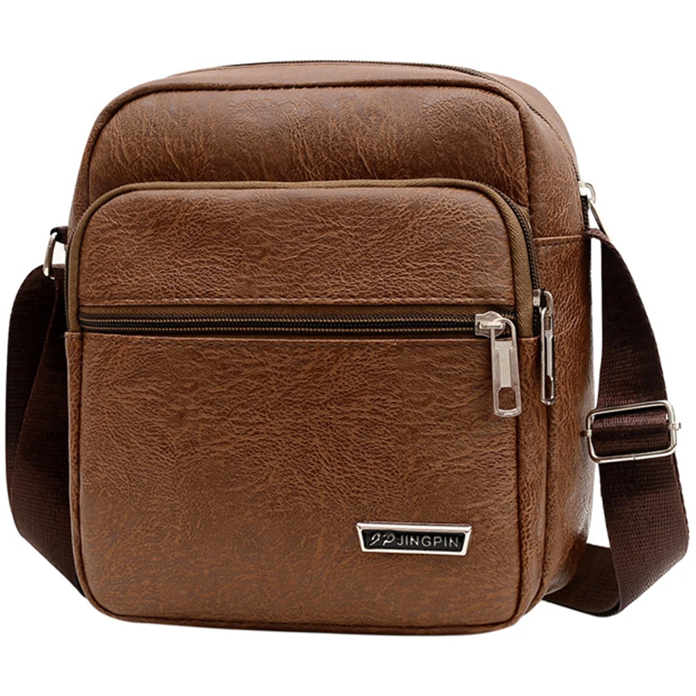 

SUUTOOP Men's Fashion PU Leather Shoulder Bags Anti-theft Waterproof Crossbody Handbag Leather Messenger Sling Bag Pack For Male