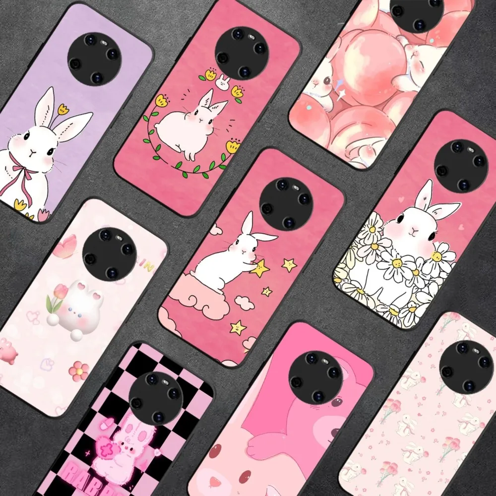 

Pink Rabbit Phone Case For Huawei Y9 6 7 5 Prime Enjoy 7s 7 8 plus 7a 9e 9plus 8E Lite Psmart Shell