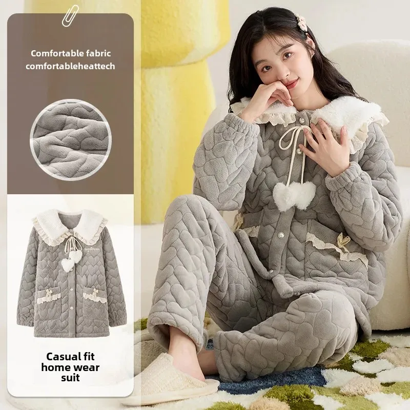 Зимняя коралловая флисовая подкладка трехслойная утолщенная фланелевая