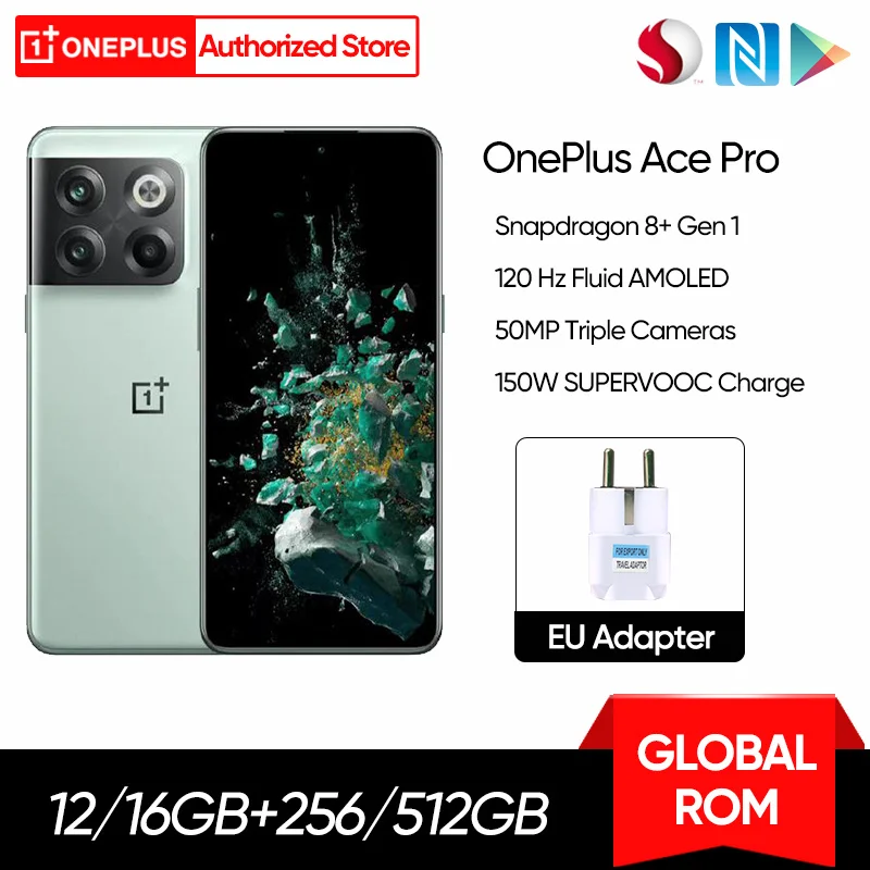 Pre-sale OnePlus Ace Pro 5G 10T Smartphone Global Rom 150W Supervooc Charge 4800mAh 6.7 AMOLED Display 50MP Camera Cellphone