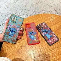 lilo stitch disney for oppo reno7 6 z 5 find x2 pro plus a94 a74 a72 a53 a54 a93 a9 2020 frosted translucent phone case