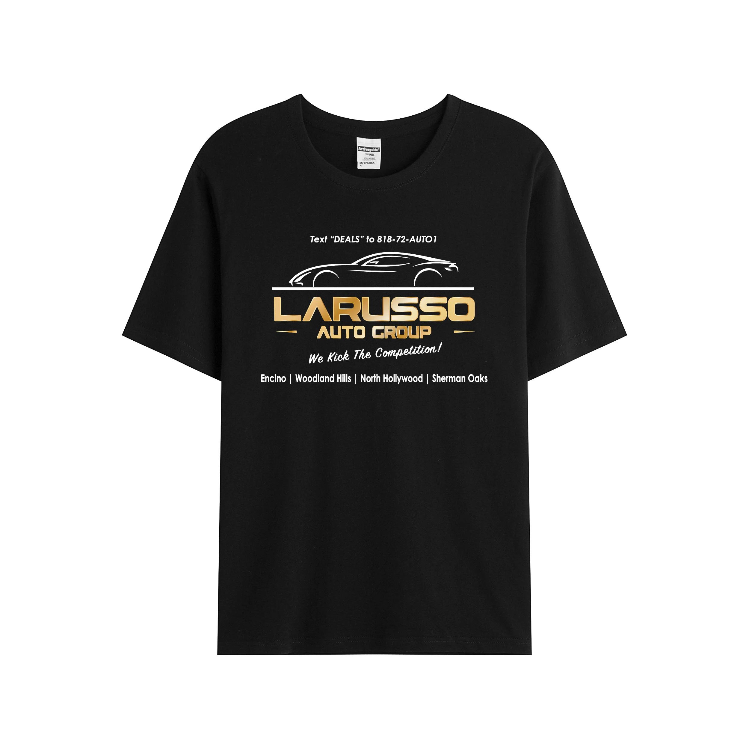 

2021 Men/Women's Summer Black Street Fashion Hip Hop Larusso Auto Group Billboard T-shirt Cotton Tees Short Sleeve Tops