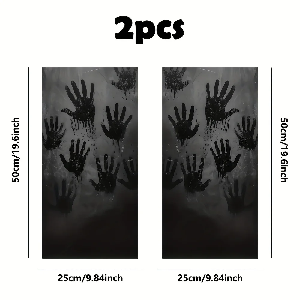 

2 Упаковки Автомобильных Наклеек Для Защиты От Царапин, Дизайн С Отпечатками Рук Ужасов, Виниловый Материал