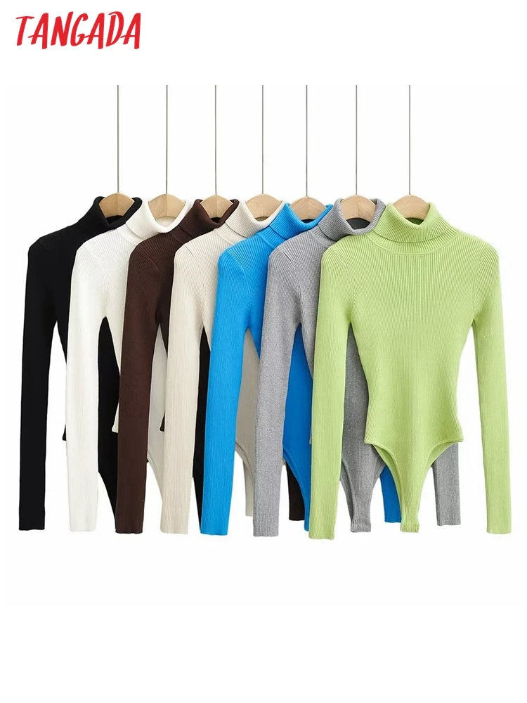 

Женское трикотажное боди-водолазка с длинным рукавом