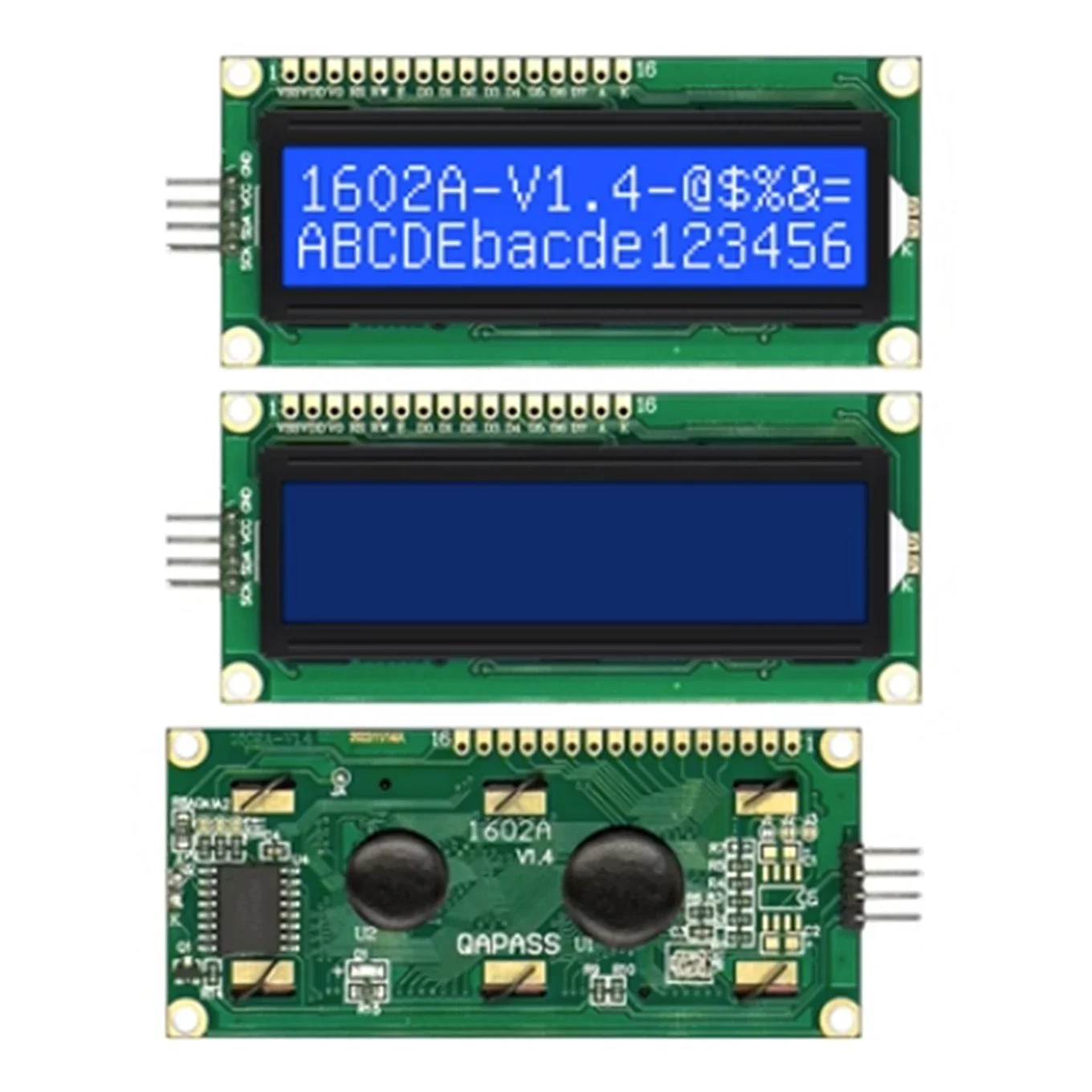 LCD1602 1602 ЖК-модуль синий/желтый зеленый экран 16x2 символьный ЖК-дисплей PCF8574T PCF8574 IIC