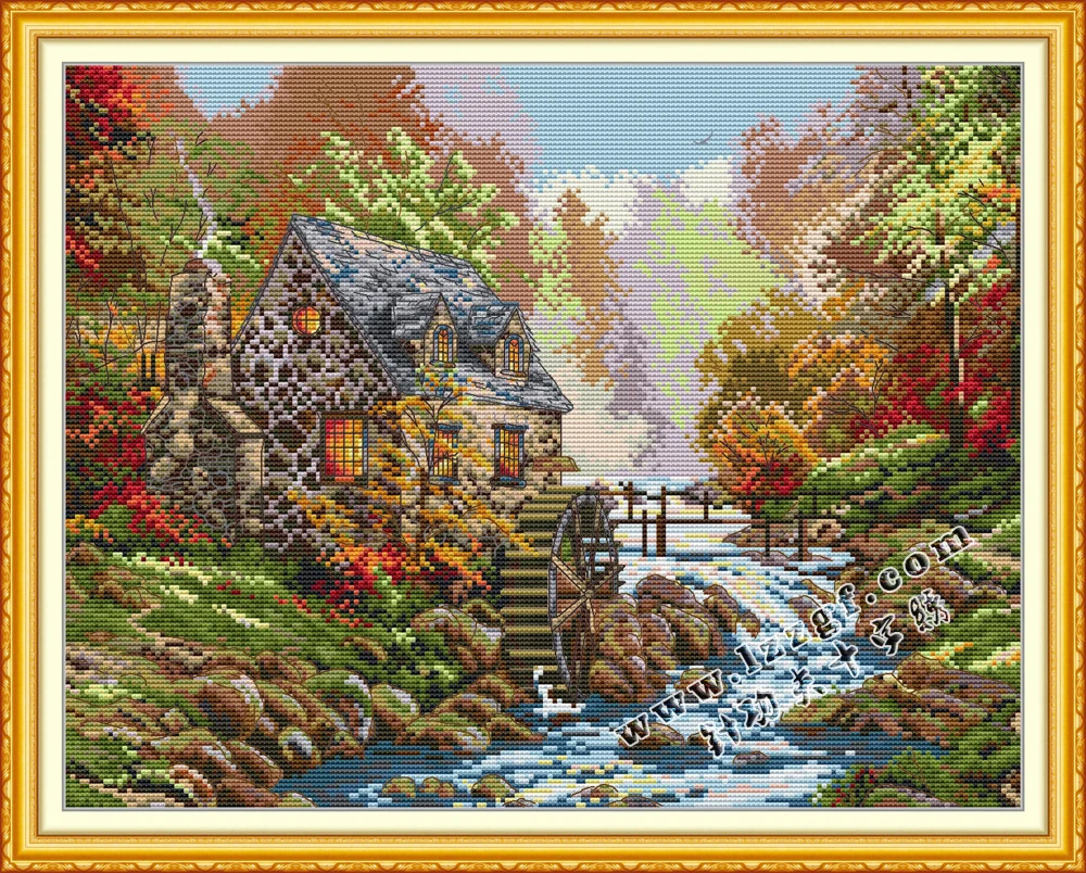 Полный набор для вышивки крестом Riverside Mill штампованная ткань с принтом без печати