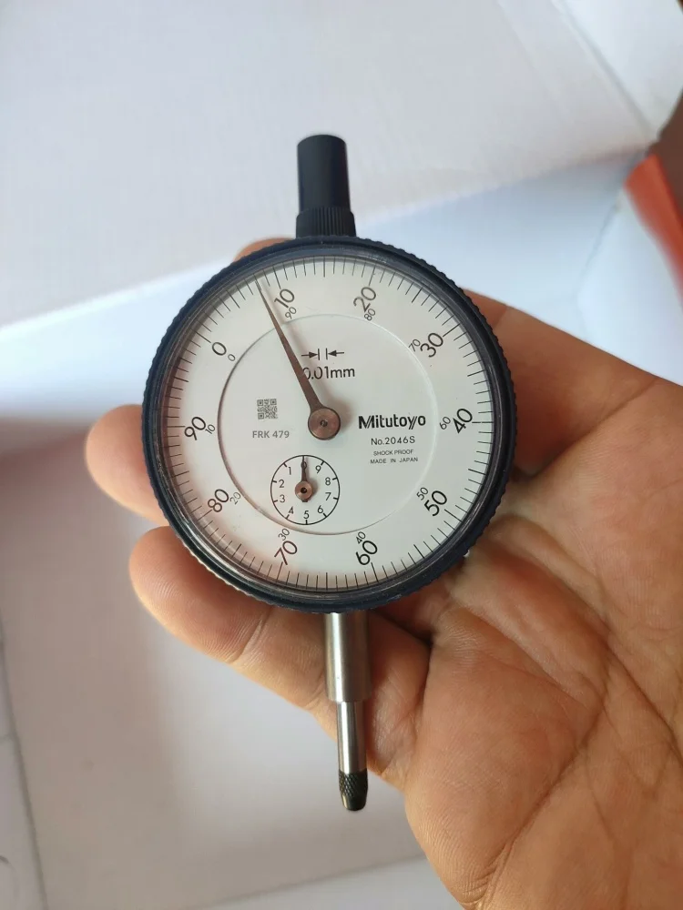 Mitutoyo циферблатный рычаг, настольный индикатор, циферблатный индикатор No: 2046S, измеритель 0-10 мм, точное разрешение 0,01 мм, антивибрационный инструмент Mesure