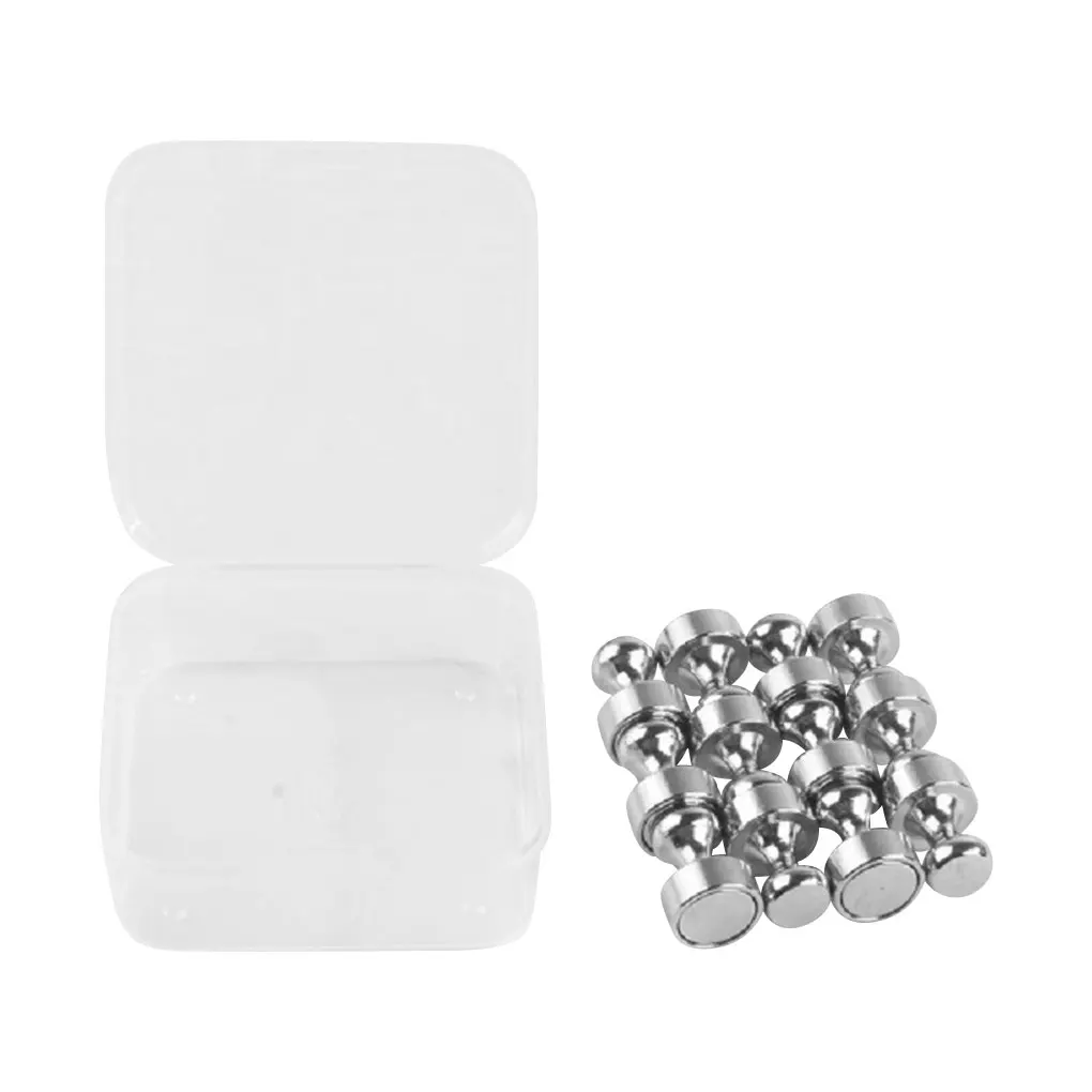 

12pcs Thumbtacks for Metal Surface Reusable Pushpins Portable Drawing Pins for Home Office Advertising