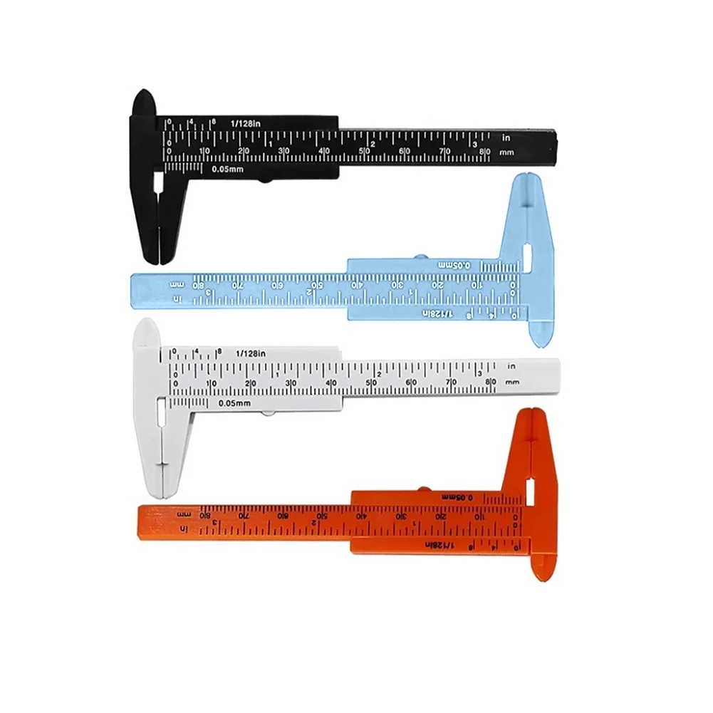 

80mm Mini Plastic Sliding Vernier Caliper Gauge Measure Tool Ruler Micrometer Accurate Measurement Tool Standard Vernier Caliper