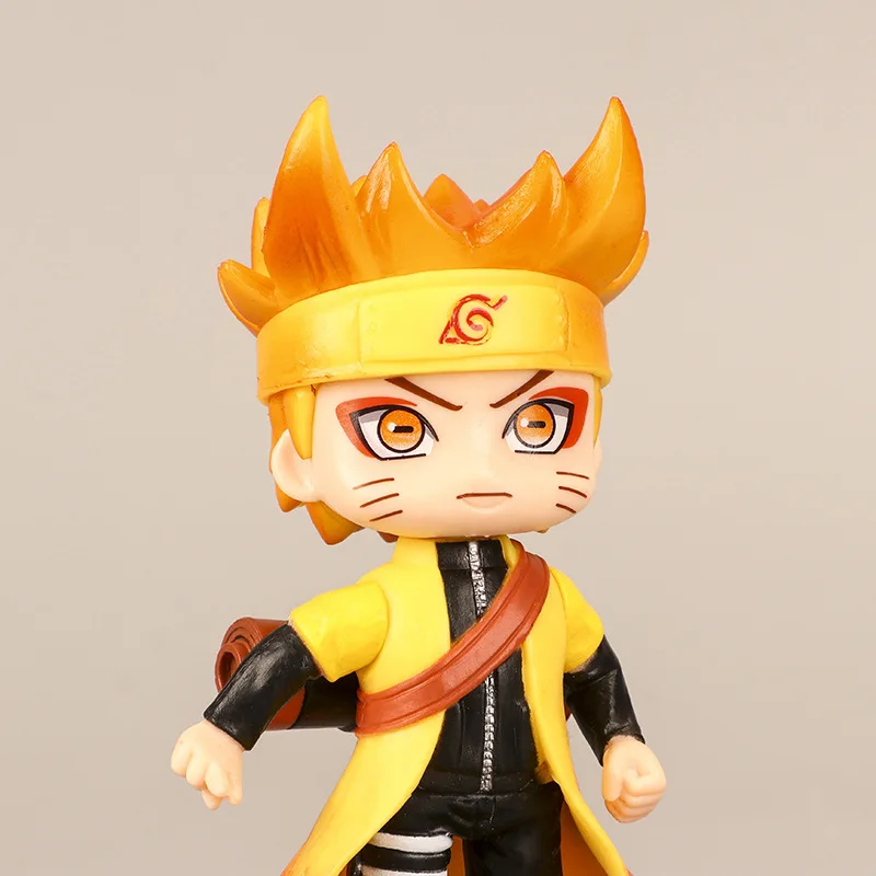 6 PCS Genuine Naruto Anime Figures Mini Q Version Kawaii Holiday GiftToys Model Toys For Children Fnaf Baby |