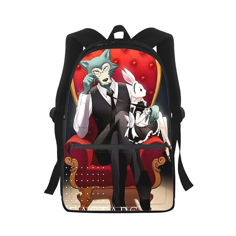 BEASTARS Anime Men Women Backpack 3D Print Fashion Student School Bag Laptop Backpack Kids Travel Shoulder Bag