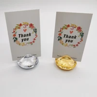 5pcs diamond acrylic table place card holder crystal number name card stand photo clip for wedding anniversary party decoration