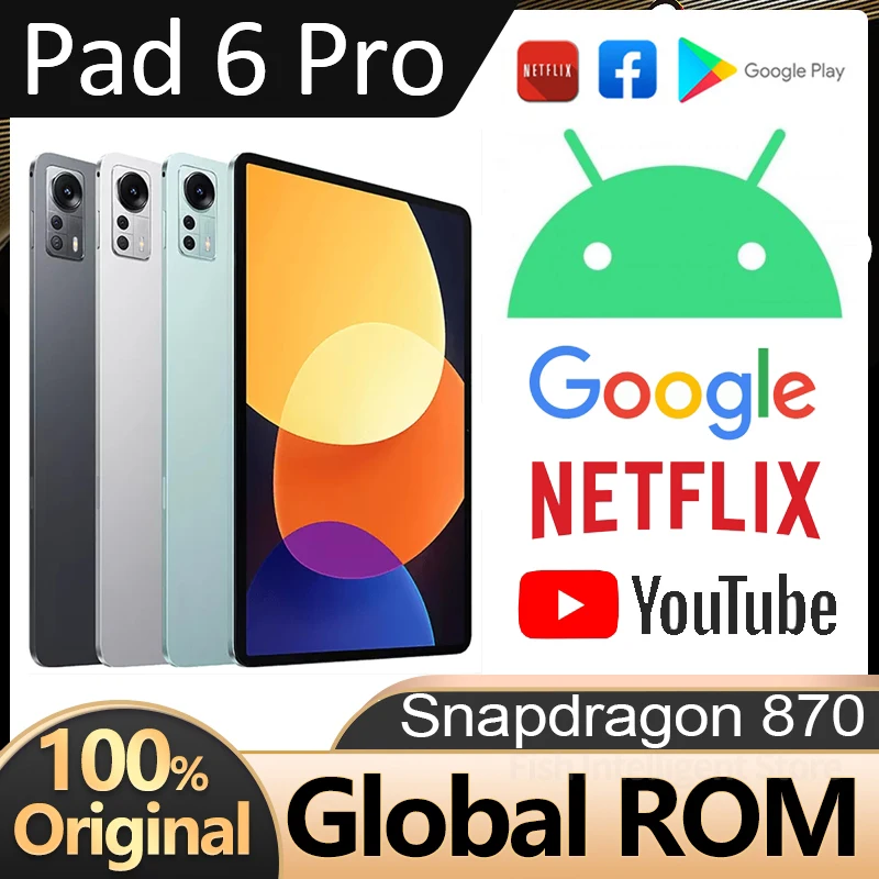 

Планшет глобальная версия Pad 6 Pro, 11 дюймов, 12 Гб, 512 ГБ, Snapdragon 870, аккумулятор 10000 мАч, планшеты WQHD + 120 Гц, Android 11, двойная USB-карта, GPS
