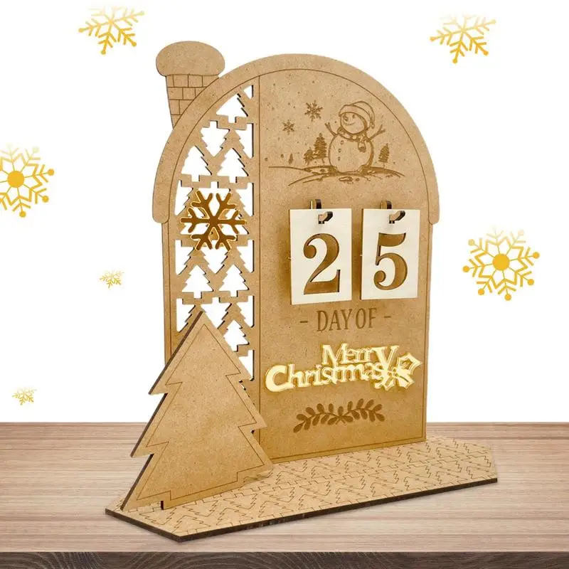 

Christmas Wooden Countdown Calendar Unfinished House-Shaped Advent Calendar Advent Calendar DIY Kit Ready To Decorate For Gifts