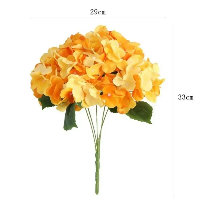 Искусственные цветы шелковый букет гортензий для свадьбы дома вечеринки