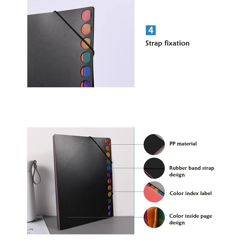 Расширяемая сумка для хранения файлов 24 кармана папка-гармошка A4 дома офиса и