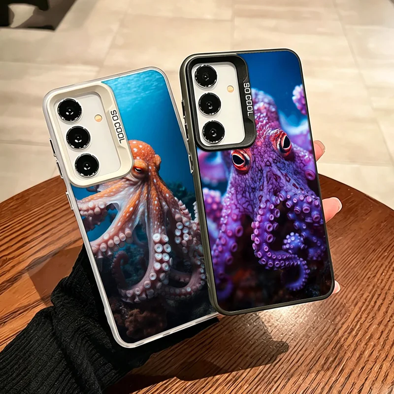 Фото Чехол для телефона Samsung Galaxy A12 A13 A14 A22 A23 A24 A32 A33 A34 A54 A53 A52S A02S A03S Core A04E A04S A7 с изображением большого осьминога №1