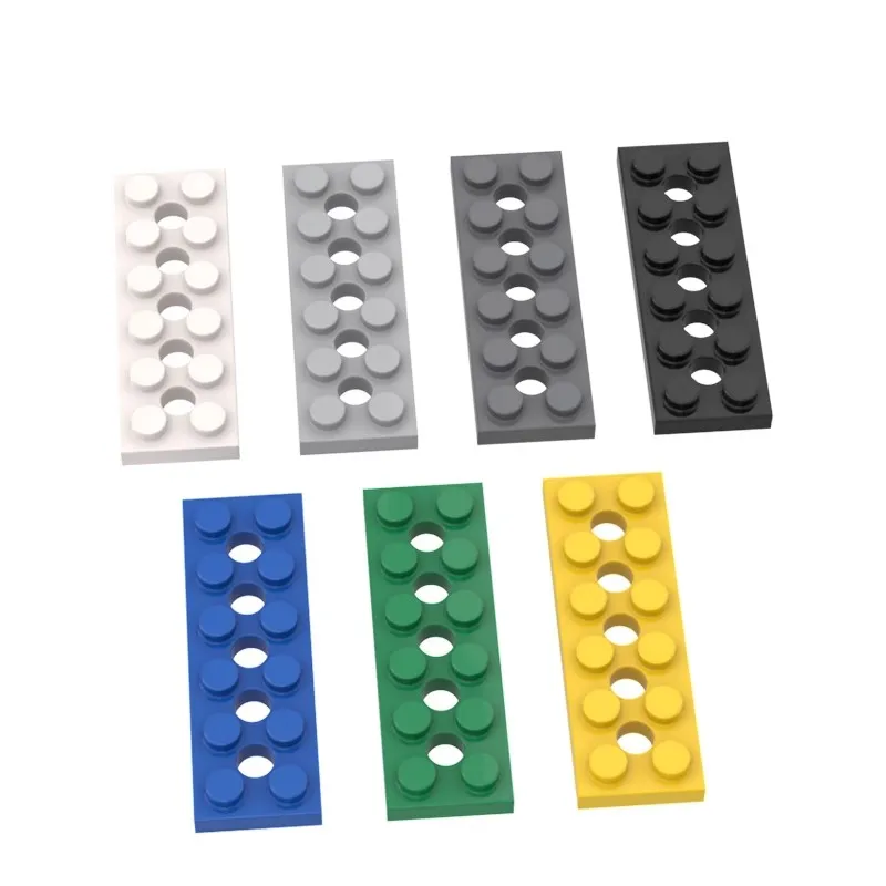 50 шт. MOC monta particelle 32001 piastra high-tech 2x6 con 5 fori blocchi parti giocattoli educativi fai-da-te на