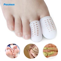 pexmen 4pcs breathable toe protectors gel toe caps sleeve prevent blister callus and corn relief pain from ingrown toenails