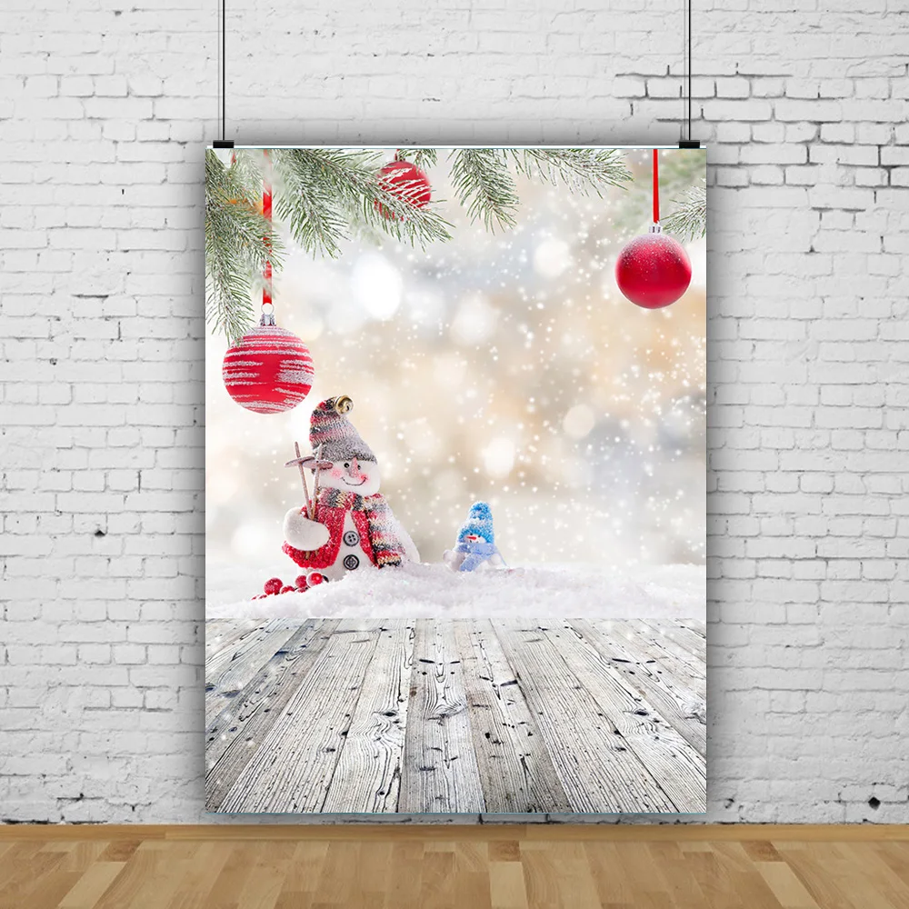 

SHUOZHIKE Christmas Tree Wooden Board Flower Wreath Gift Photography Window Snowman Cinema Background Prop XBS-01